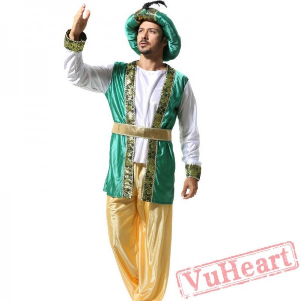 Halloween costume, child adult Arabian prince costume