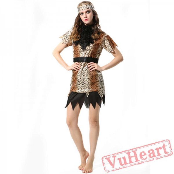 Indian costume, leopard savage costume