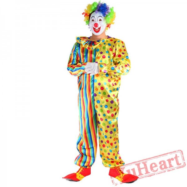 Halloween cosplay costume, clown adult costume