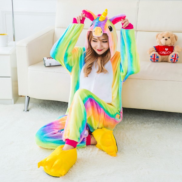 Rainbow Unicorn Kigurumi Onesie Pajamas / Costumes