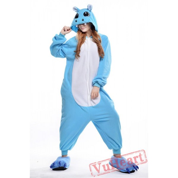 Kigurumi | Blue Hippo Kigurumi Onesies - Adult Animal Onesies