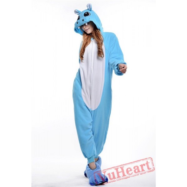 Kigurumi | Blue Hippo Kigurumi Onesies - Adult Animal Onesies