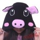 Kigurumi | Black Pink Pig Kigurumi Onesies - Adult Animal Onesies