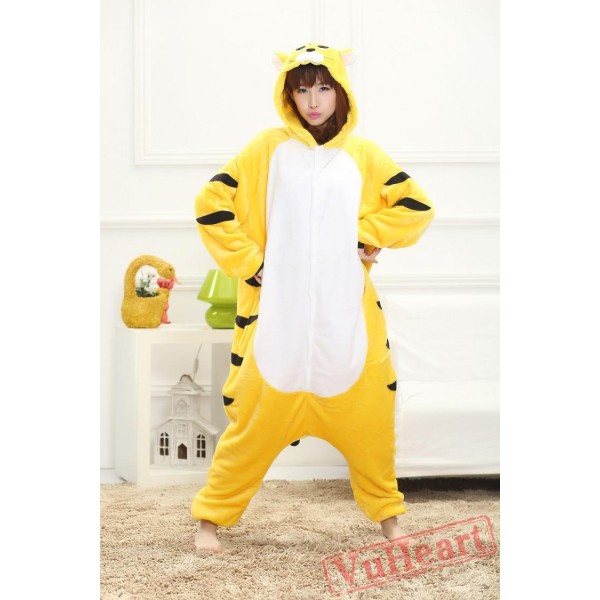 Kigurumi | Yellow Tiger Kigurumi Onesies - Adult Animal Onesies