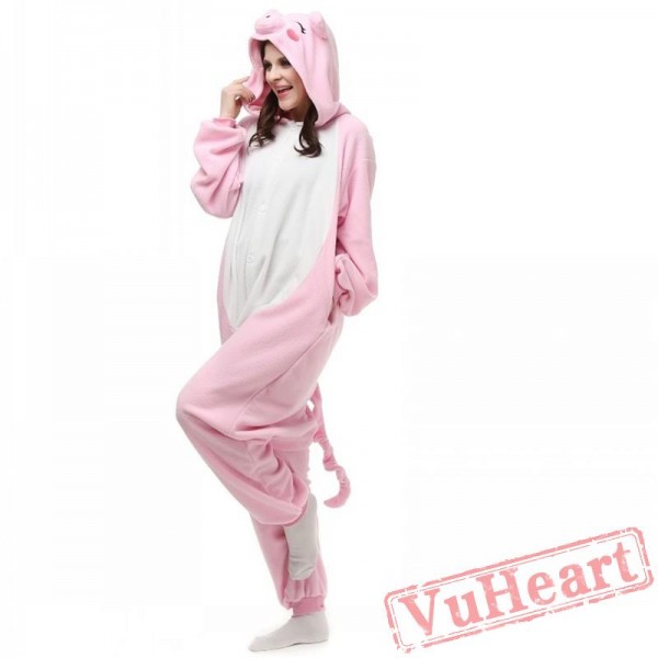 Kigurumi | Pink Pig Kigurumi Onesies - Adult Animal Onesies