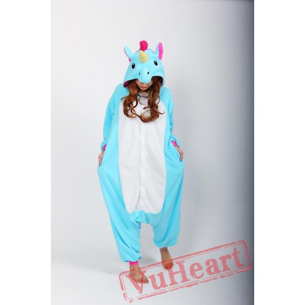 Kigurumi | Purple Blue Unicorn Kigurumi Onesies - Adult Animal Onesies