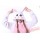 Kigurumi | White Purple Rabbit Kigurumi Onesies - Adult Animal Onesies