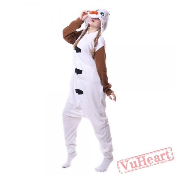 Kigurumi | Cartoon Olaf Snowman Kigurumi Onesies - Adult Onesies