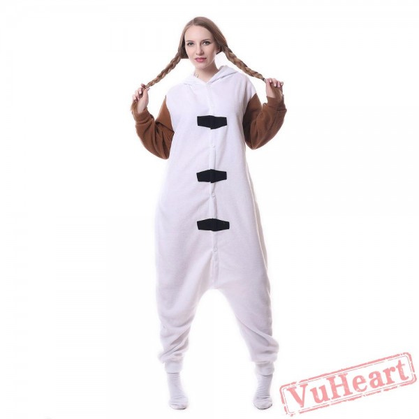 Kigurumi | Cartoon Olaf Snowman Kigurumi Onesies - Adult Onesies