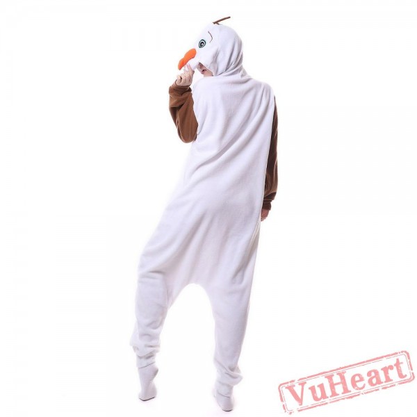 Kigurumi | Cartoon Olaf Snowman Kigurumi Onesies - Adult Onesies