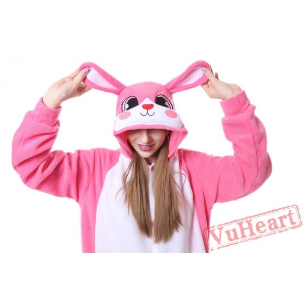 Kigurumi | Pink Rabbit Kigurumi Onesies - Adult Animal Onesies