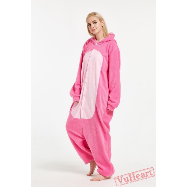 Kigurumi | Pink Wolf Kigurumi Onesies - Adult Animal Onesies