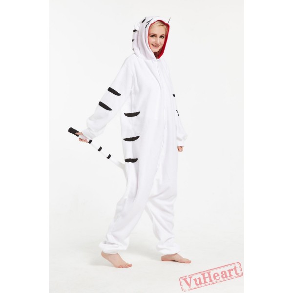 Kigurumi | White Tiger Onesies - Adult Animal Onesies