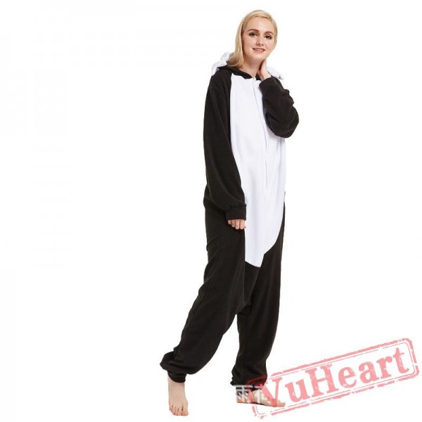 Adult Black Wolf Onesie Pajamas / Costumes for Women & Men