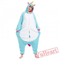 Adult Blue Unicorn Onesie Pajamas / Costumes for Women & Men