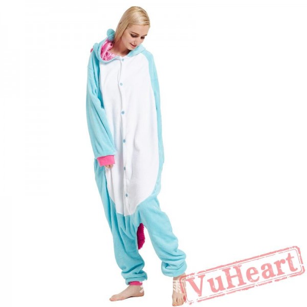 Adult Blue Unicorn Onesie Pajamas / Costumes for Women & Men