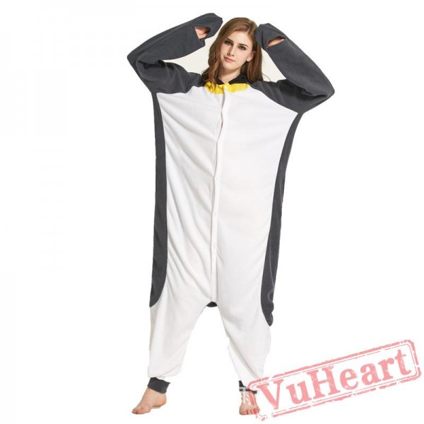 Adult Gray Penguins Onesie Pajamas / Costumes for Women & Men