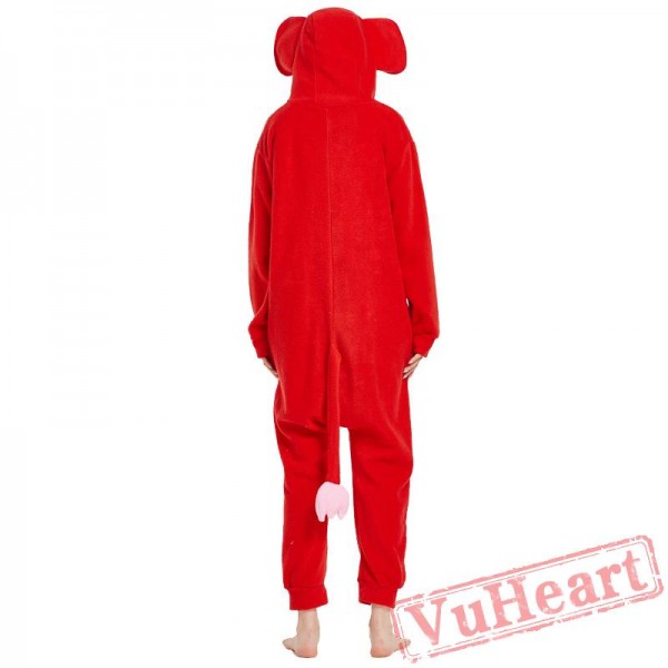 Adult Red Elephant Onesie Pajamas / Costumes for Women & Men