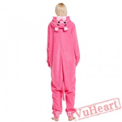 Adult Pink Leopard Onesie Pajamas / Costumes for Women & Men