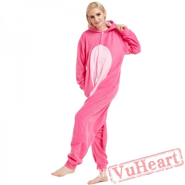 Adult Pink Leopard Onesie Pajamas / Costumes for Women & Men