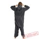 Adult Gray Raccoons Onesie Pajamas / Costumes for Women & Men