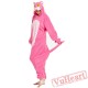 Adult Pink Wolf Kigurumi Onesie Pajamas / Costumes for Women & Men