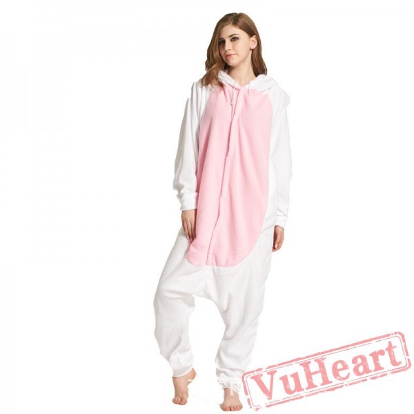 Adult White Rabbit Onesie Pajamas / Costumes for Women & Men