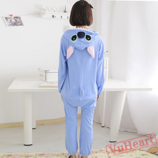Spring & Autumn Blue Stitch Kigurumi Onesies Pajamas for Women & Men