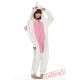 White & Pink Unicorn Kigurumi Onesies Pajamas Costumes for Women & Men