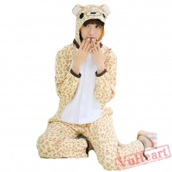 Spring & Autumn Leopard Bear Kigurumi Onesies Pajamas for Women & Men