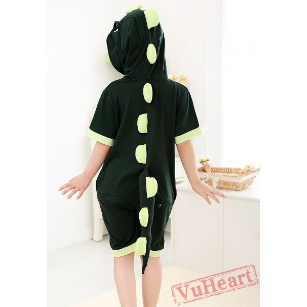 Green Dinosaur Kigurumi Onesies Pajamas Costumes for Boys & Girls