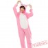 Spring & Autumn Pink Stitch Kigurumi Onesies Pajamas for Women & Men