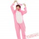Spring & Autumn Pink Stitch Kigurumi Onesies Pajamas for Women & Men