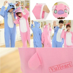 Pink Stitch Couple Onesies / Pajamas / Costumes
