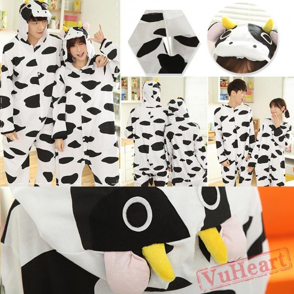 Spring & Autumn Cow Kigurumi Onesies Pajamas for Women & Men