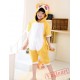 Cartoon Yellow Monkey Summer Kigurumi Onesies Pajamas Costumes for Boys & Girls