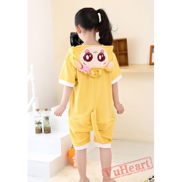 Cartoon Yellow Monkey Summer Kigurumi Onesies Pajamas Costumes for Boys & Girls