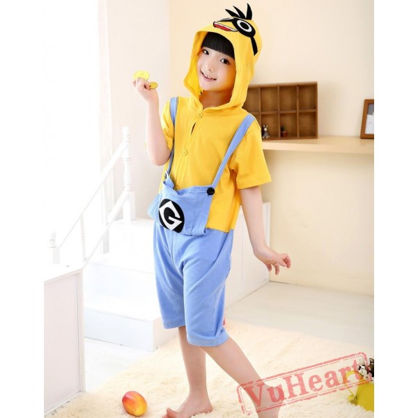 Cartoon Despicable Me Minions Summer Kigurumi Onesies Pajamas Costumes for Boys & Girls