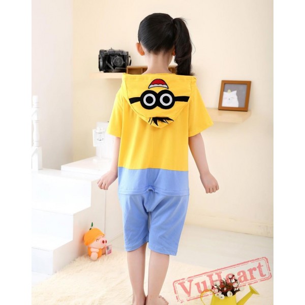 Cartoon Despicable Me Minions Summer Kigurumi Onesies Pajamas Costumes for Boys & Girls