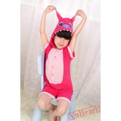 Pink Stitch Kigurumi Onesies Pajamas Costumes for Boys & Girls