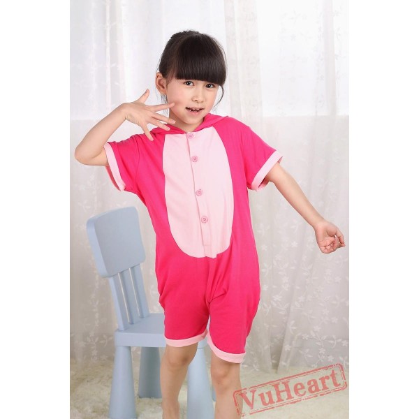 Pink Stitch Kigurumi Onesies Pajamas Costumes for Boys & Girls