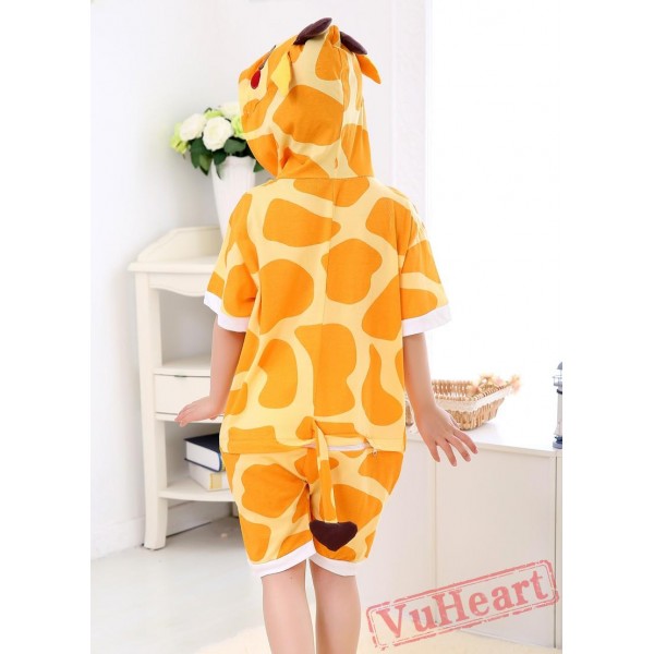 Cartoon Giraffe Summer Kigurumi Onesies Pajamas Costumes for Boys & Girls