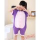 Cartoon Purple Cat Summer Kigurumi Onesies Pajamas Costumes for Boys & Girls