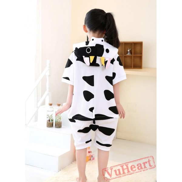 Cartoon Cow Summer Kigurumi Onesies Pajamas Costumes for Boys & Girls