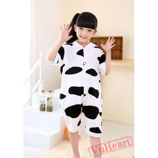 Cartoon Cow Summer Kigurumi Onesies Pajamas Costumes for Boys & Girls