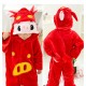 Red Pig Kigurumi Onesies Pajamas Costumes for Boys & Girls