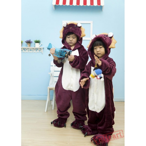 Purple Lion Kigurumi Onesies Pajamas Costumes for Boys & Girls
