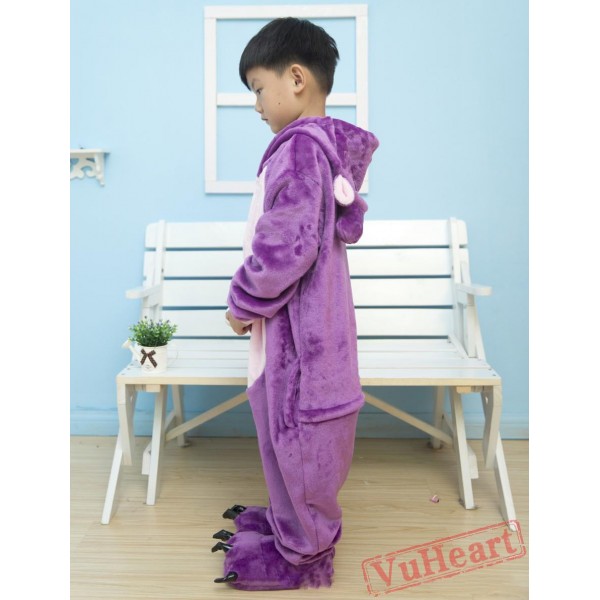 Purple Cow Kigurumi Onesies Pajamas Costumes for Boys & Girls Winter