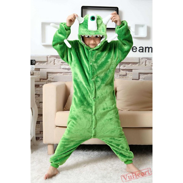 Monster Inc Mike Wazowski Kigurumi Onesies Pajamas Costumes for Boys & Girls