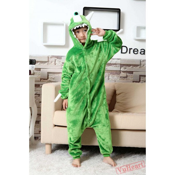 Monster Inc Mike Wazowski Kigurumi Onesies Pajamas Costumes for Boys & Girls